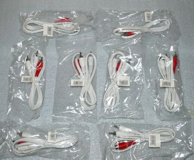 8x Audio Cinch Kabel 3,5mm Klinken Stecker 2-polig MP3 CD Handy Anlage Player