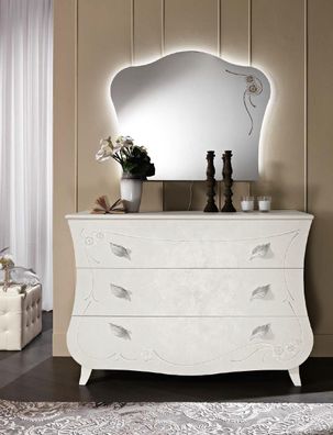 Kommoden Italienische Möbel Massiv Spiegel 2tlg Kommode Sideboard Schrank Holz