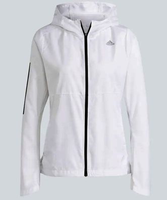 Adidas GJ9930 OWN THE RU JKT Jacket Sport ZIP Langarm Marathon Jacke S White