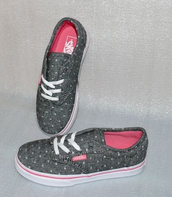 Vans Atwood LOW Z'S Canvas Kinder Schuhe Freizeit Sneaker 31 UK13 Polka Dot Grau