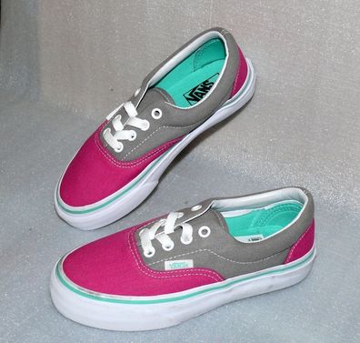 Vans Era K'S Canvas Kinder Schuhe Sneaker EU 31 UK 13 Fuchsia Purple Gray White