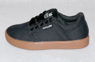 Supra S12006K Westway Canvas Junior Schuhe Freizeit Sneaker 36 UK3 Schwarz Gum