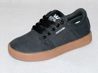 Supra S12006K Westway Canvas Kinder Schuhe Freizeit Sneaker 31 UK12 Schwarz Gum