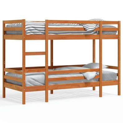 Etagenbett Wachsbraun 90x190 cm Massivholz Kiefer