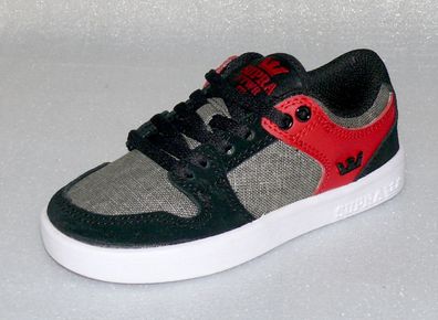 Supra Vaiders LC S86010K Junior Schuhe Sport Sneaker Black Grau Rot EU 33,5 UK1