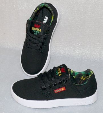 Supra Westway S12017K Kinder Schuhe Freizeit Sneaker Schwarz Weiß EU 29 UK10