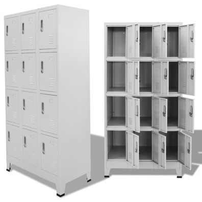 Schließfachschrank mit 12 Fächern 90x45x180 cm
