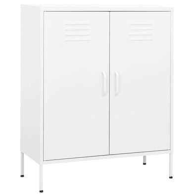 Lagerschrank Weiß 80x35x101,5 cm Stahl