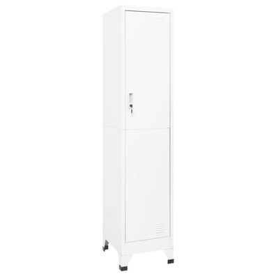 Schließfachschrank Weiß 38x45x180 cm Stahl