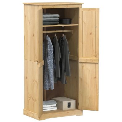 Kleiderschrank Corona 76x50x170 cm Massivholz Kiefer