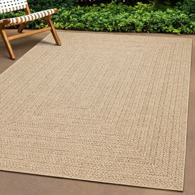 Teppich ZIZUR 200x290 cm Jute-Optik Indoor und Outdoor