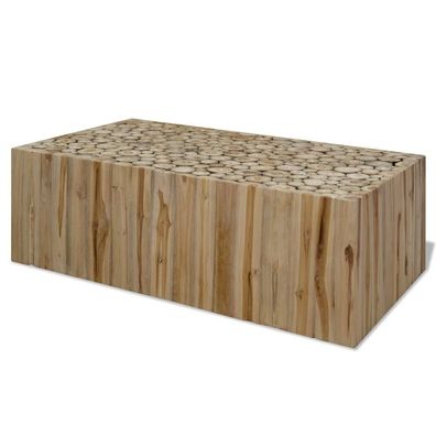 Couchtisch Echtes Teakholz 90x50x30 cm