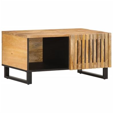 Couchtisch 80x51x40 cm Raues Massives Mangoholz