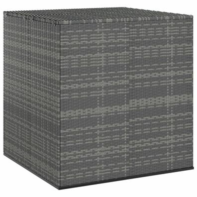 Garten-Kissenbox PE Rattan 100x97,5x104 cm Grau