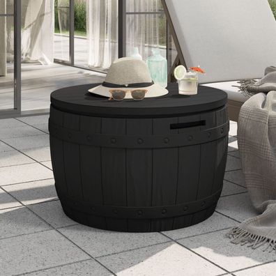 3-in-1 Gartenbox Schwarz Polypropylen