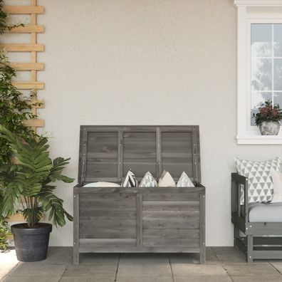 Gartentruhe Anthrazit 99x49,5x58,5 cm Massivholz Tanne