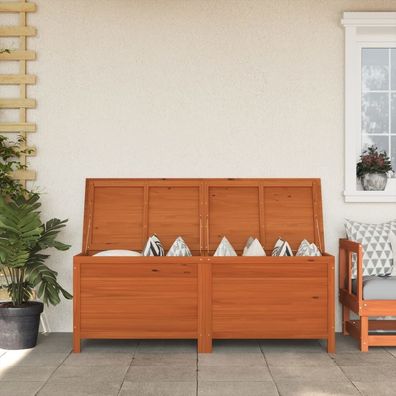 Gartentruhe Braun 150x50x56,5 cm Massivholz Tanne