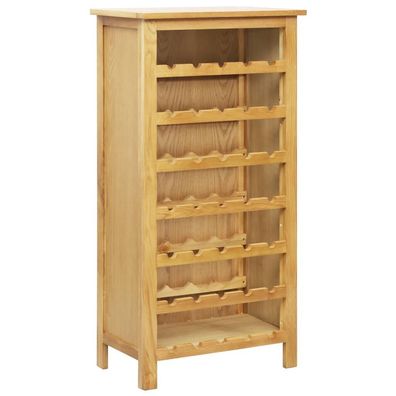 Weinschrank 56 x 32 x 110 cm Massivholz Eiche