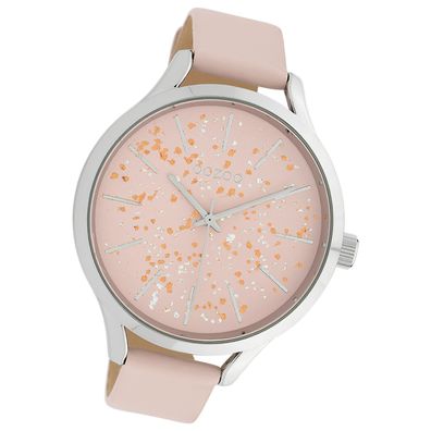 Oozoo Leder Damen Uhr C10087 Analog Quarzuhr Armband rosa Timepieces UOC10087