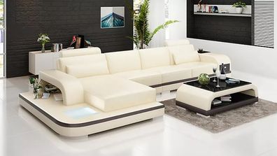 Design Wohnlandschaft Ecksofa Polster Eckgarnitur Ledersofa Luxus Sitzgarnitur