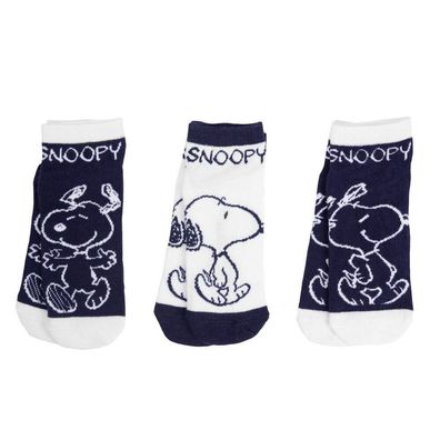 Snoopy Sneaker Socken Frauen 3-er Pack 39-42 58%Baumwolle40%Polyester2%Elasthan