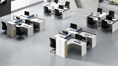 Schreibtisch 4er Bürotisch Tisch Arbeitstisch Möbel Counter call center möbel