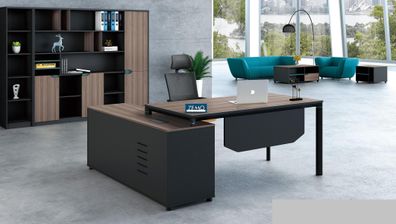 Aktenschrank Bücherregal Regale Schrank Luxus Büro Möbel Schränke 200cm Holz neu