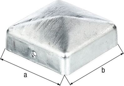 Pfostenkappe 70x70mm eck. flache Form VA ma GAH