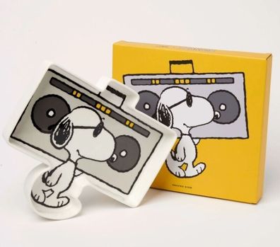 Peanuts Keramik Schale Snoopy mit Boombox - 22 x 24 x 3,5 cm Cool