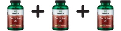 3 x Cod Liver Oil, Double-Strength - 30 softgels