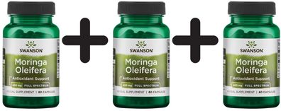 3 x Full Spectrum Moringa Oleifera, 400mg - 60 caps