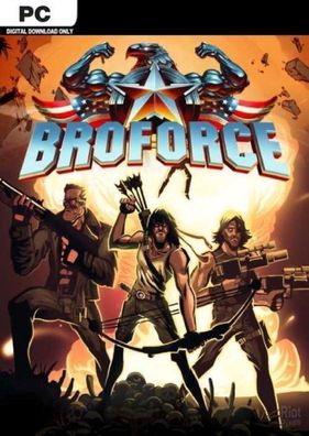 Broforce (PC-MAC-LINUX, 2015, Nur Steam Key Download Code) Keine DVD, Keine CD