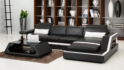 Ecksofa Polster Ledersofa Ecksofa L-Form Modernes Sofa Wohnlandschaft