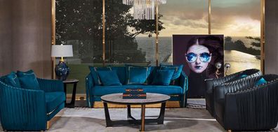 Sofagarnitur 5tlg. Set Sofa Sitzer Couchtisch Couch Modern Sofas Ledersofa Neu