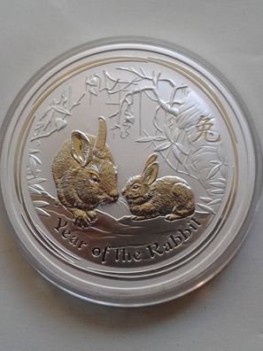 8$ 2011 Australien Lunar Hase rabbit 5 Unzen Silber 155,5g 999 Silber in Originaldose