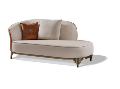 Liege Moderne Leder Komfort Luxus Liegen Liegesessel Relaxliege Chaiselongue Neu