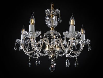 Luster Kristall Kronleuchter Bohemia Lampe Deckenleuchte Leuchte Hängeleuchte