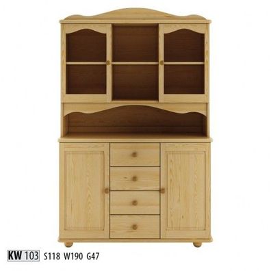 Buffet, nrichte, sszimmerschrank, Geschirrschrank Vollholz Schrank Holz Schränke