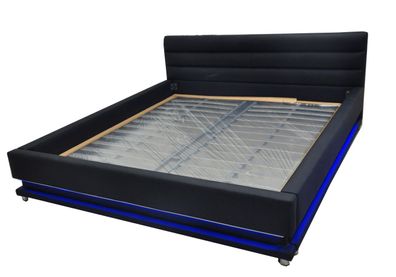 Luxus Leder Design Polster Betten Doppel mit USB 140/160/180/200 Bett LB8856 Neu