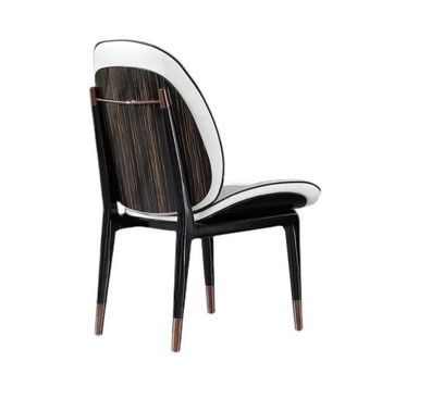 Moderne Esszimmerstühle Wohnzimmer Kunstleder Stuhl Holzfüße Luxus Möbel