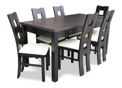 Klassischer Esstisch Tisch Holz Esszimmer Garnitur 6x Stühle Set 7 tlg