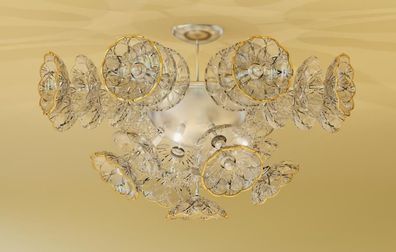 Decken Lampe Hänge Pendel Leuchte Luster Kronleuchter Elite Bohemia Flower Neu