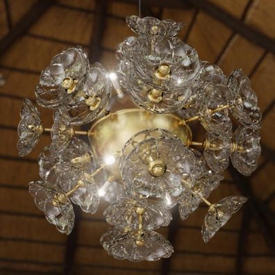 Decken Lampe Hänge Pendel Leuchte Luster Kronleuchter Elite Bohemia Flower Neu