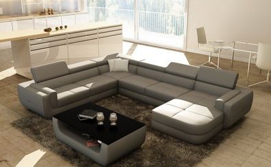 Wohnlandschaft Designer Sofa mit USB, ouch Big Polster Leder Sofas Eck Ecke Sitz