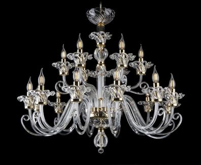 Bohemia Modern Leuchte Decken Leuchte Leuchter Kristall Gold Lampe Kronleuchter