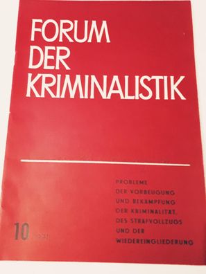 DDR MdI Forum der Kriminalistik 10/1971