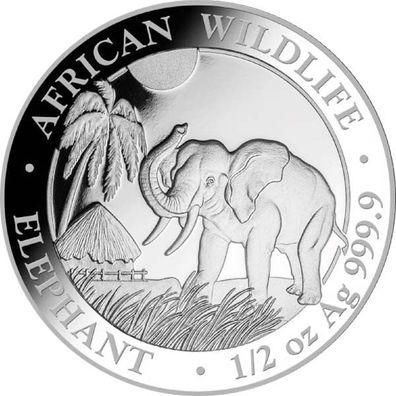 Somalia Republik 2017 - Elefant 1/2 Oz Silber*