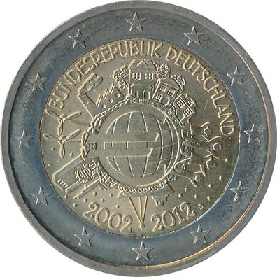 Deutschland 2 Euro 2012 - Einführung Euro-Bargeld ( D )*