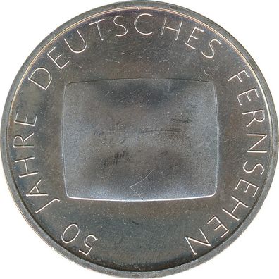 BRD 10 Euro 2002 G 50 Jahre Deutsches Fernsehen Silber*