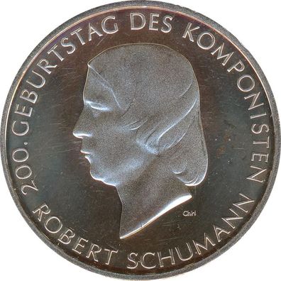 BRD 10 Euro 2010 J Robert Schumann Silber*